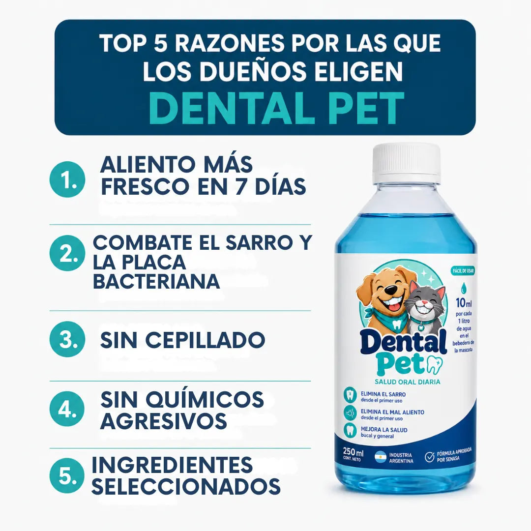 Solución bucal antiséptica para mascotas DentalPet®