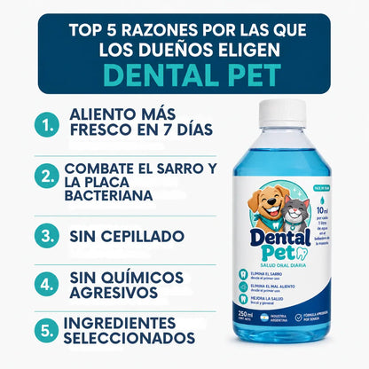 Solución bucal antiséptica para mascotas DentalPet®